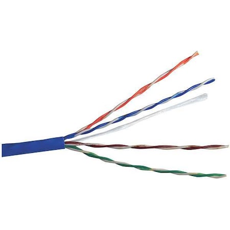 Data Cable, Cat 5e, 24 AWG, 1000ft, Blue MPN:CR5.30.07