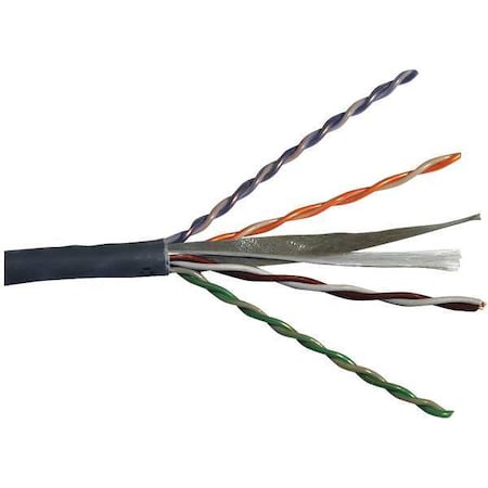 Data Cable, Cat 6, 23 AWG, 1000ft, Gray MPN:CR6.30.10