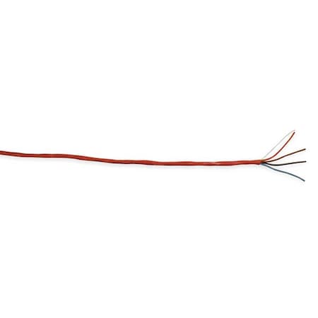 Fire Alarm Cable, 4 C, Red, PVC, 1000 ft. MPN:E1504S.41.03