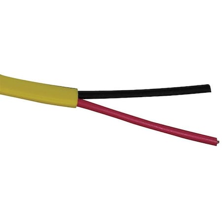 Fire Alarm Cable, 2 C, Yellow, PVC, 1000 ft. MPN:E3522S.41.05