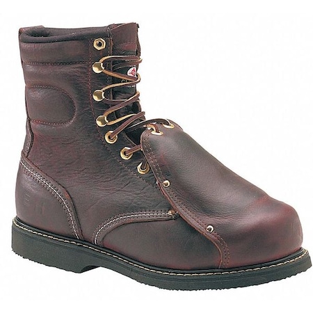 Men's Met Guard Heavy Duty Work Boot, 6 1/2 D, Steel Toe, 8 in H, Brown, 505 MPN:505