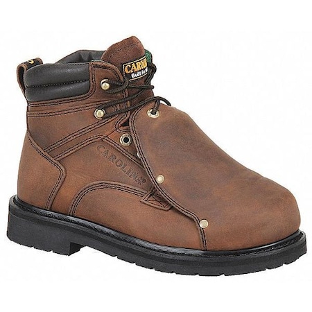 Men's 6-Inch Work Boot, 7 EE, Steel Toe, 6 in H, Brown, 599 MPN:599