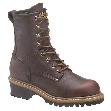 Women's Logger Boot, 10 M, Steel Toe, 8 in H, Brown, CA1421 MPN:CA1421