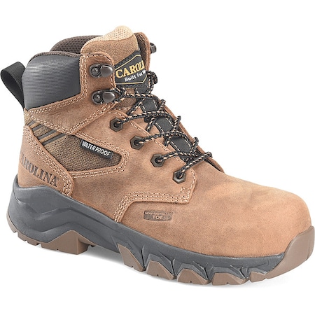 Sage, Women's Work Boot, 9 1/2 M, Leather, 6 in Height, Light Brown MPN:CA5679