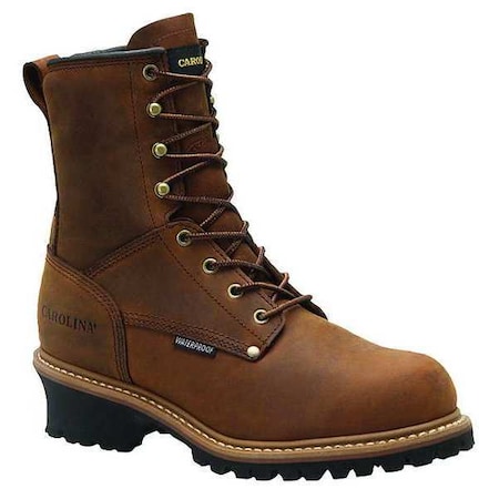 Men's Logger Boot, 7 D, Steel Toe, 8 in H, Brown, CA5821 MPN:CA5821
