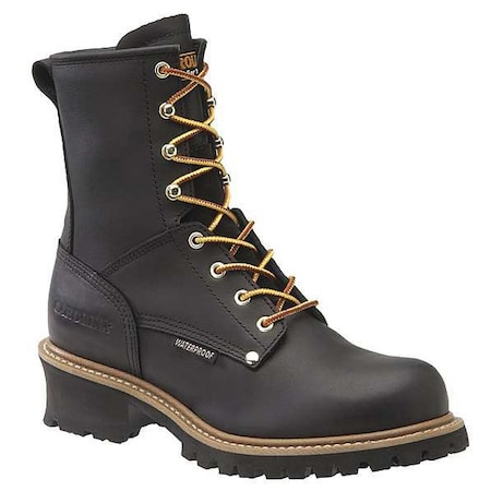 Men's Logger Boot, 9 EE, Steel Toe, 8 in H, Black, CA5823 MPN:CA5823