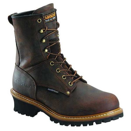 Men's Logger Boot, 7 1/2 EE, Steel Toe, 8 in H, Brown, CA9821 MPN:CA9821