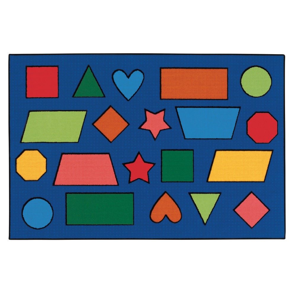 Carpets for Kids KID$Value Rugs Color Shapes Rug, 3ft x 4 1/2ft, Blue MPN:36.76