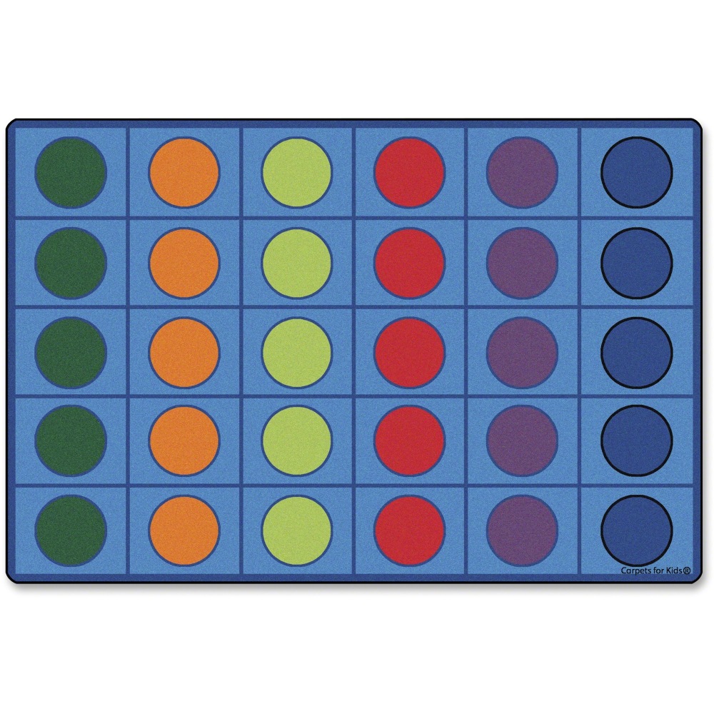 Carpets for Kids Premium Collection 30 Seats Seating Circles Activity Rug, 6ft x 9ft, Multicolor MPN:4216