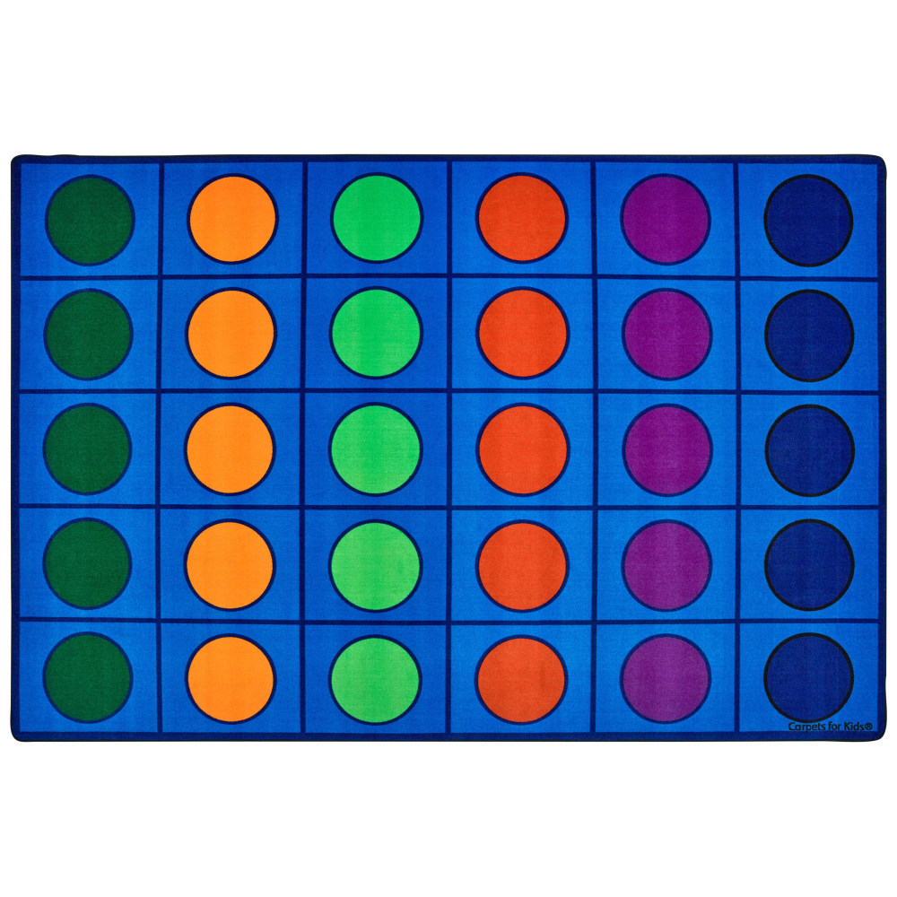 Carpets for Kids Premium Collection 30 Seats Seating Circles Rug, 8ft x 12ft, Multicolor MPN:4218