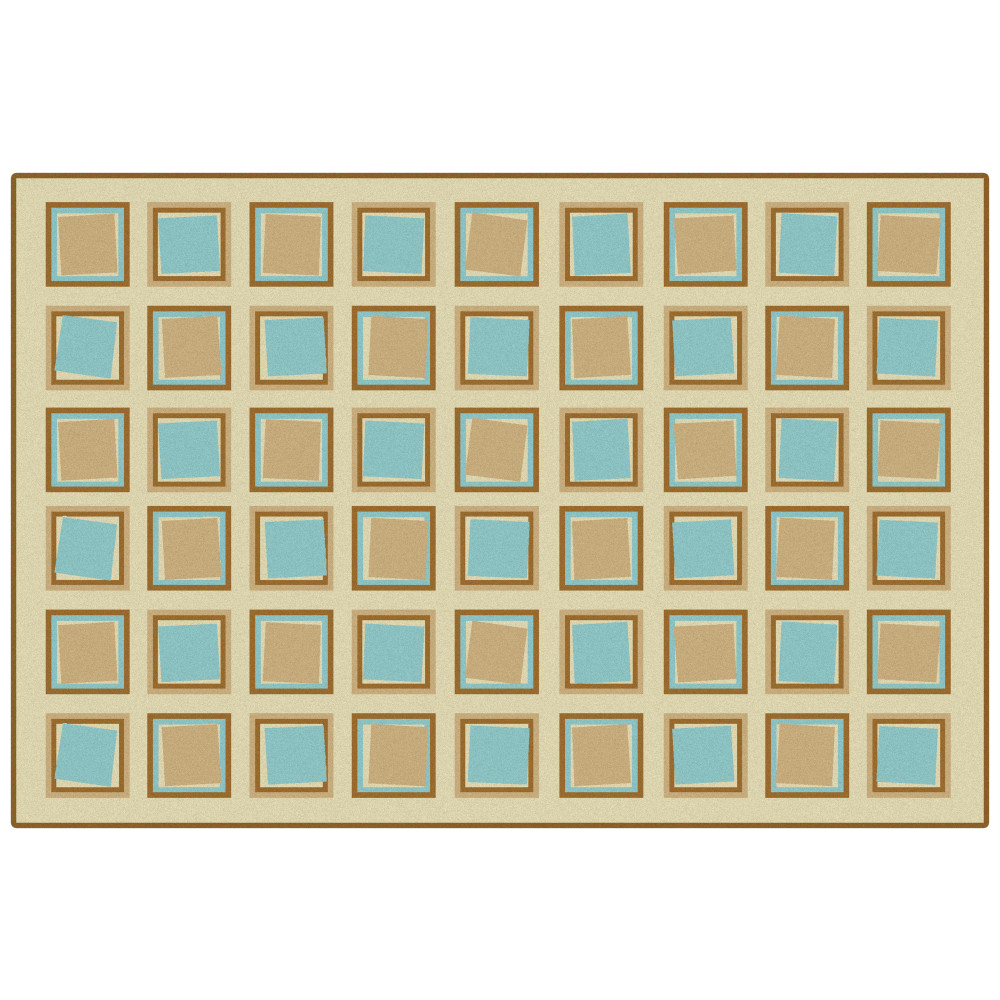 Carpets for Kids KID$Value Rugs Squared Decorative Rug, 4ft x 6ft, Tan MPN:49.59