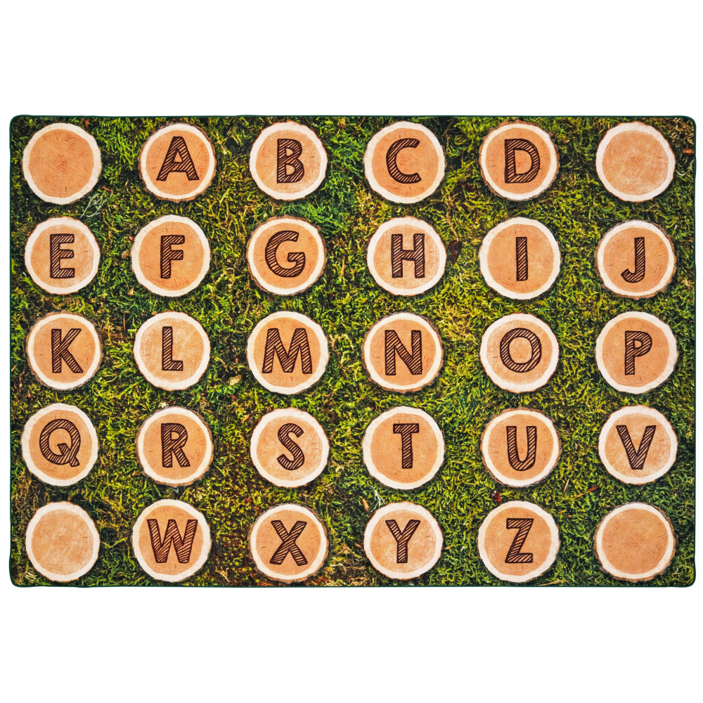 Carpets for Kids Pixel Perfect Collection Alphabet Tree Rounds Seating Rug, 6ft x 9ft, Brown MPN:60616