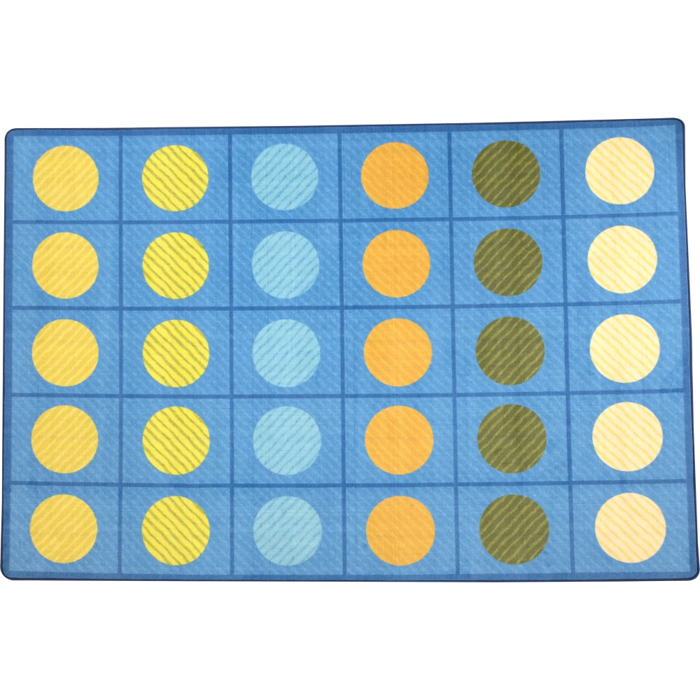 Carpets for Kids Pixel Perfect Collection Calming Colors Open Seating Rug, 8'x 12', Blue MPN:64818