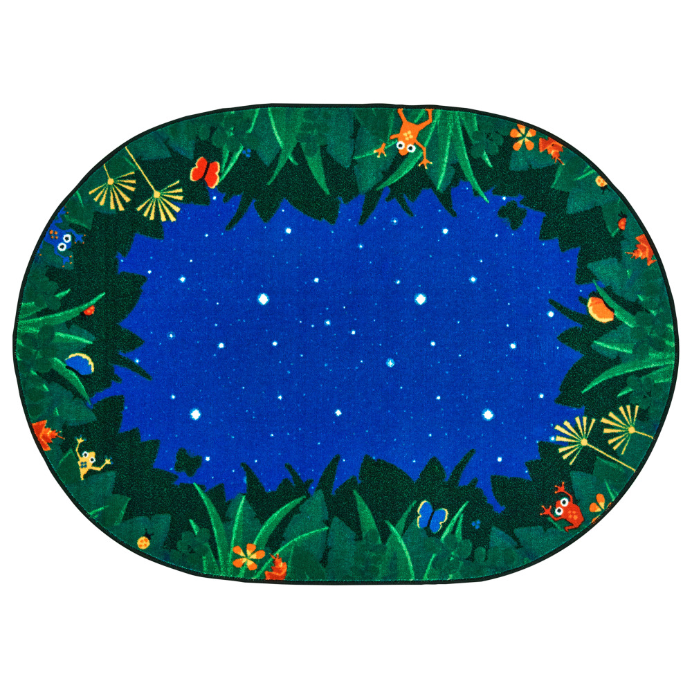 Carpets For Kids Premium Collection Peaceful Tropical Night Decorative Rug, 3ft10in x 5ft5in, Blue MPN:6503