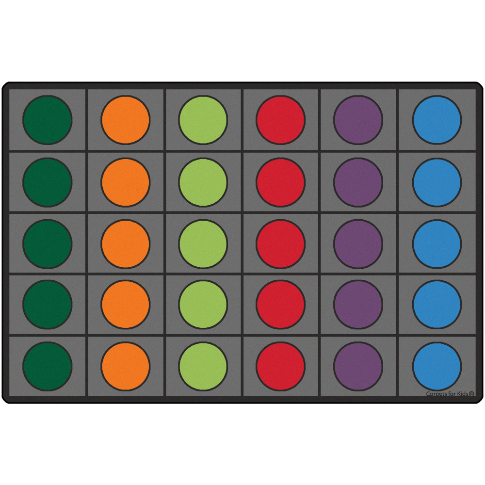 Carpets for Kids Premium Collection 30 Seats Seating Circles Classroom Rug, 8ft x 12; , Gray MPN:6918