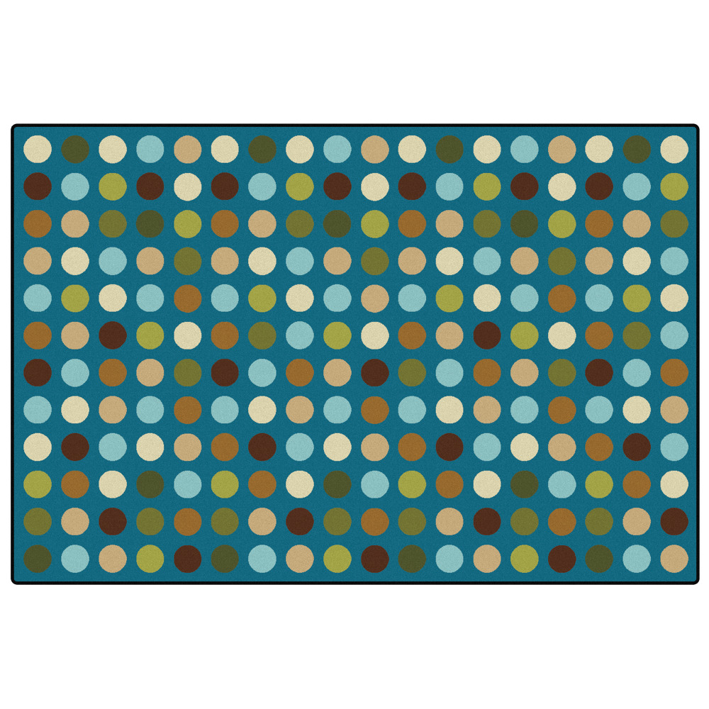 Carpets for Kids KID$Value PLUS Microdots Decorative Rug, 6ft x 9ft, Teal Blue MPN:73.56