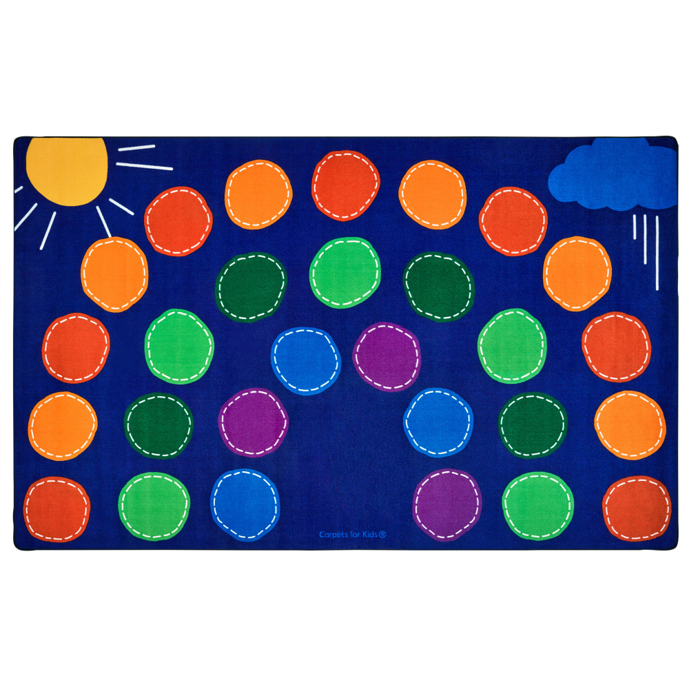 Carpets for Kids Premium Collection Rainbow Classroom Seating Rug, 8ft4in x 13ft4in, Multicolor MPN:8434