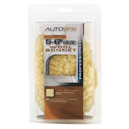 Polishing Bonnet, 5 to 6 In., Wool MPN:40403AS