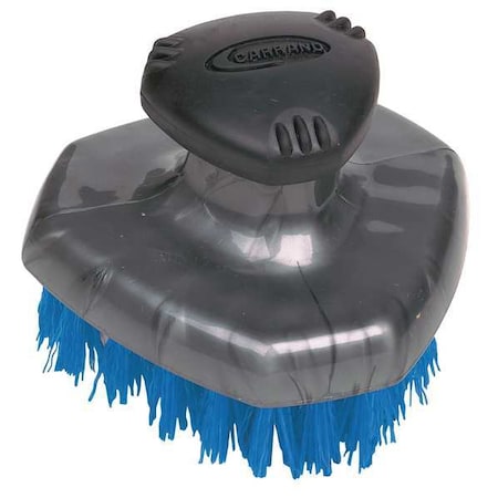 4 1/2 in W Tire Brush, 1 1/4 L Handle, 4 in L Brush, Blue, Rubber, 4 1/2 in L Overall MPN:92014