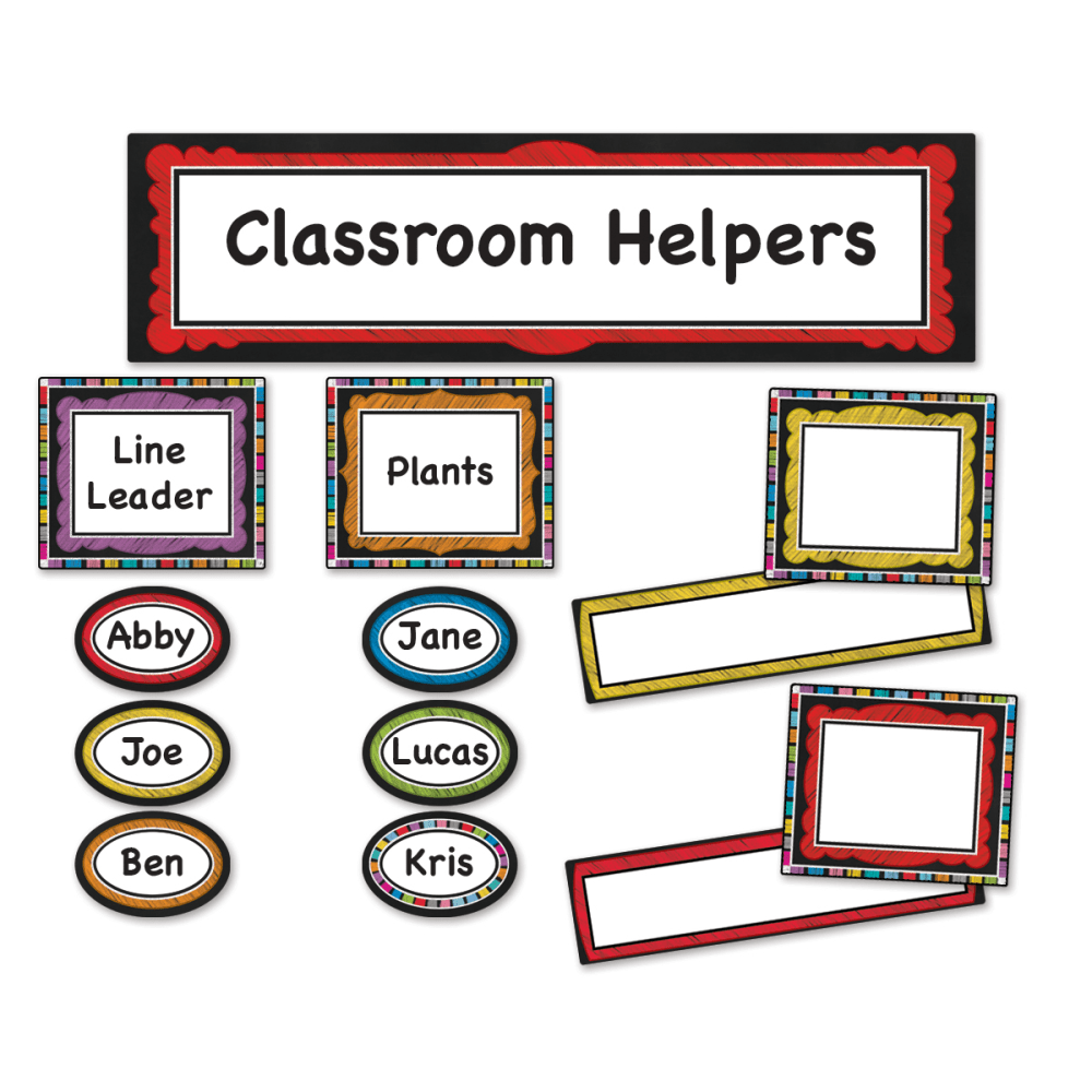 Carson-Dellosa Colorful Chalkboard Classroom Management Mini Bulletin Board Set, Multicolor, Grades Pre-K - 5 MPN:110302