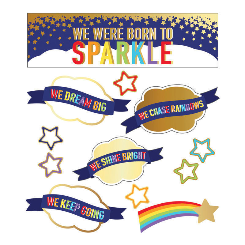 Carson-Dellosa Sparkle And Shine We Were Born To Sparkle Mini Bulletin Board Set MPN:110433
