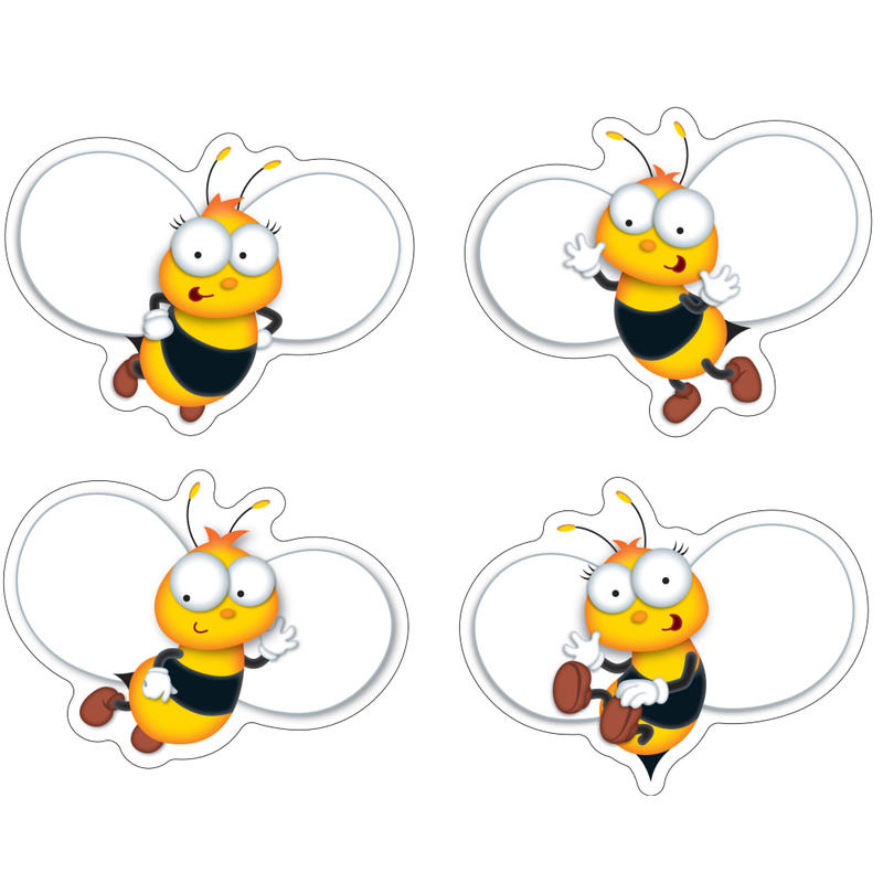 Carson-Dellosa Buzz-Worthy Bees Cutouts, 5 1/2in x 5in, Multicolor, Grades Pre-K - 8, Pack Of 45 MPN:120168