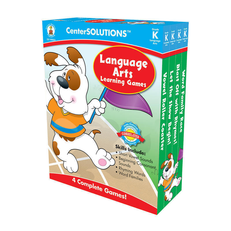 Carson-Dellosa CenterSOLUTIONS Learning Games, Language Arts, Grade K MPN:140053