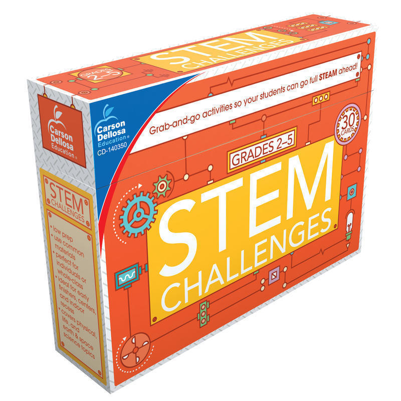 Carson-Dellosa STEM Challenges Learning Cards, Grades 2-5, Pack Of 30 MPN:140350