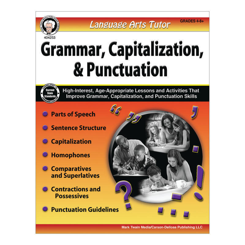 Mark Twain Media Language Arts Tutor: Grammar, Capitalization, And Punctuation, Grades 4-8 MPN:404253