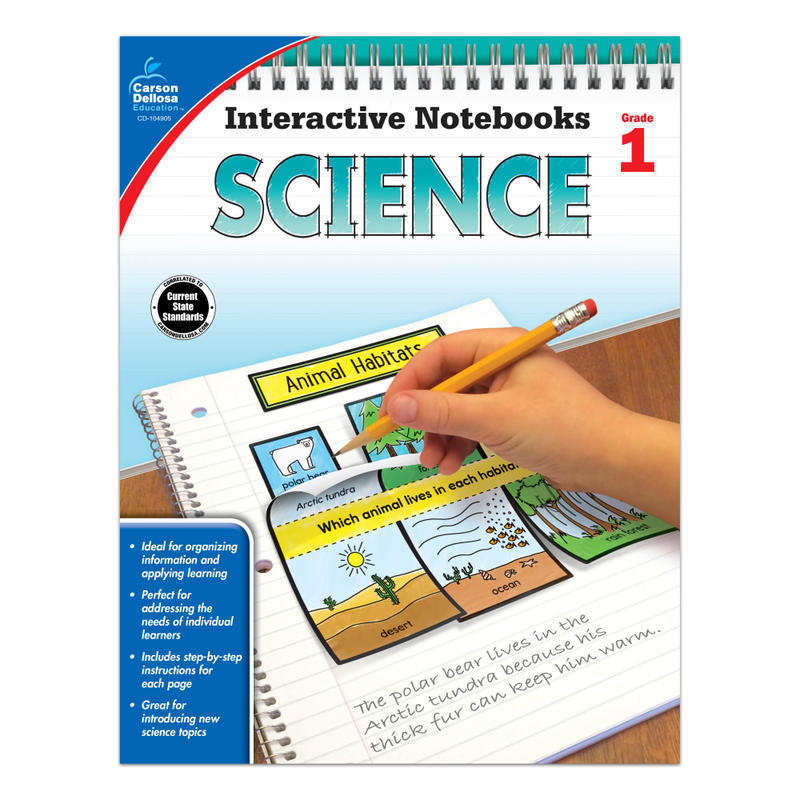 Carson-Dellosa Interactive Notebooks: Science, Grade 1 MPN:104905