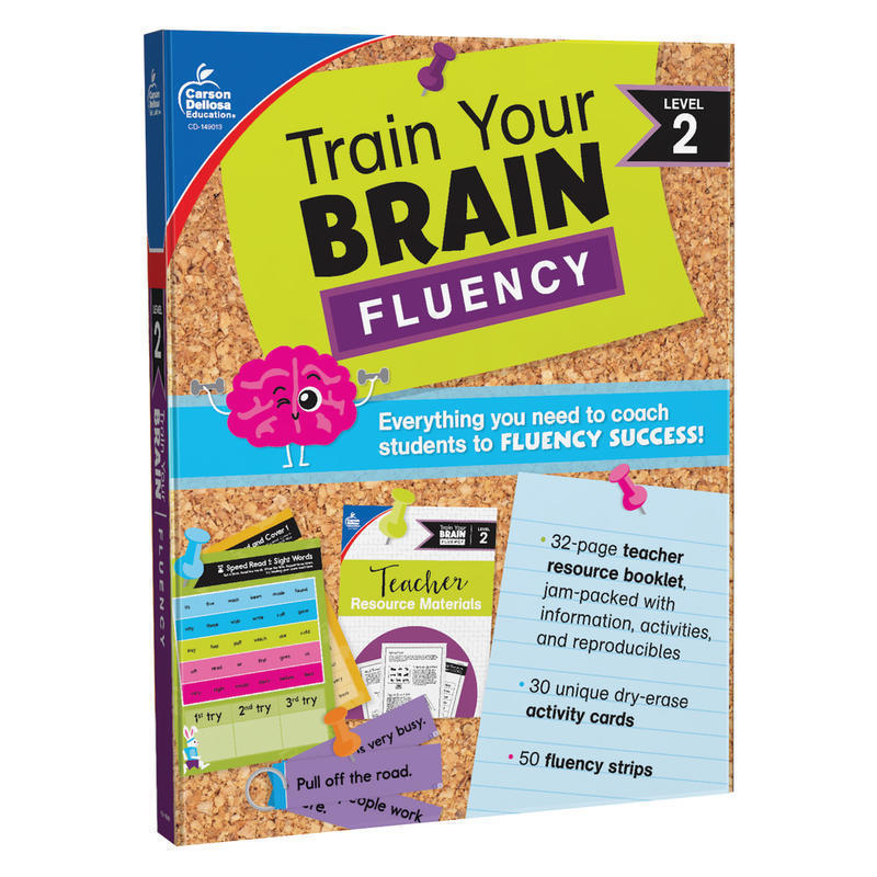 Carson Dellosa Education Train Your Brain: Fluency Level 2 Classroom Kit, Grades 1-3 MPN:149013