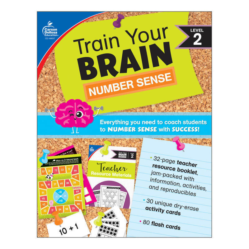 Carson Dellosa Education Train Your Brain: Number Sense Level 2 Classroom Kit, Grade K-2 MPN:149017