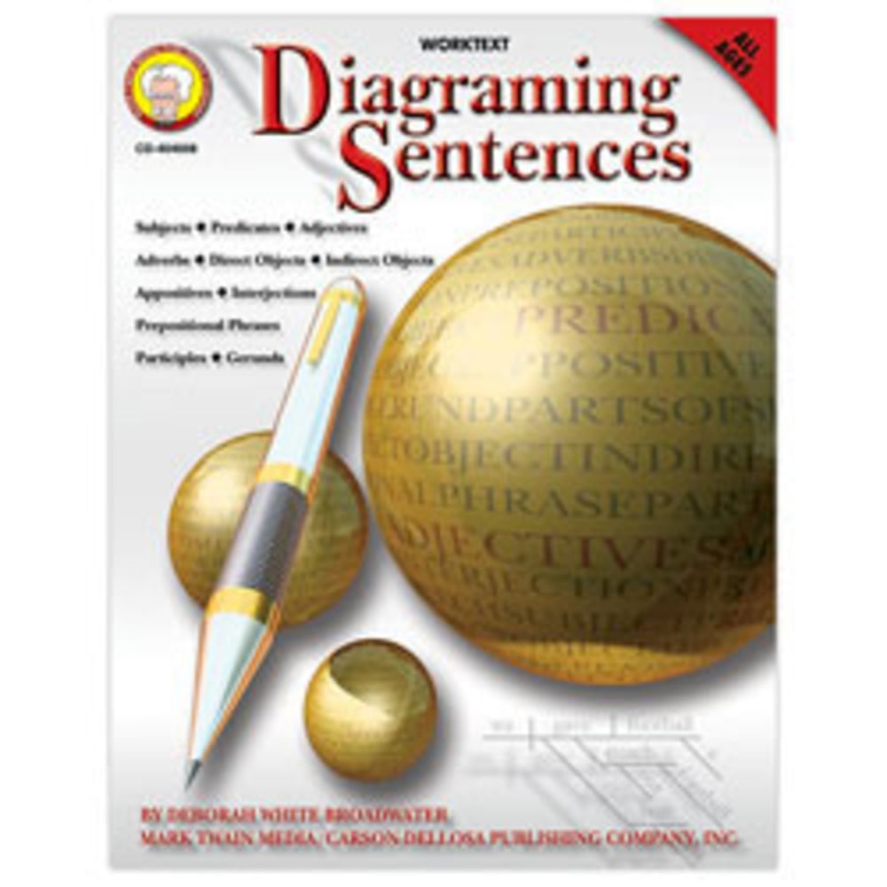 Carson-Dellosa Mark Twain Diagramming Sentences Book, Grades 4-8 MPN:404008