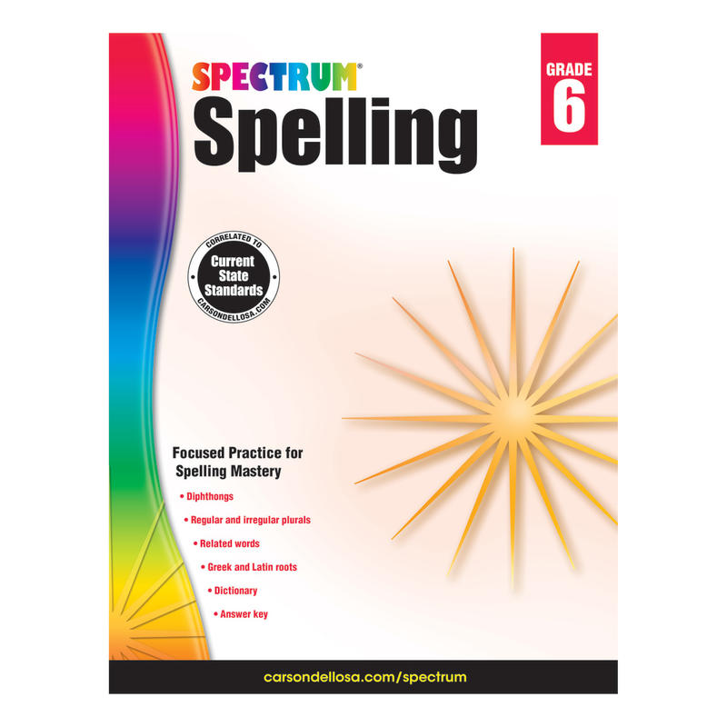 Spectrum Spelling, Grade 6 MPN:704602