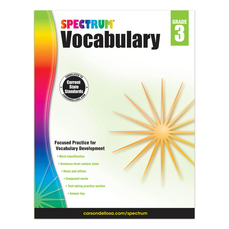 Spectrum Vocabulary Workbook, Grade 3 MPN:704610
