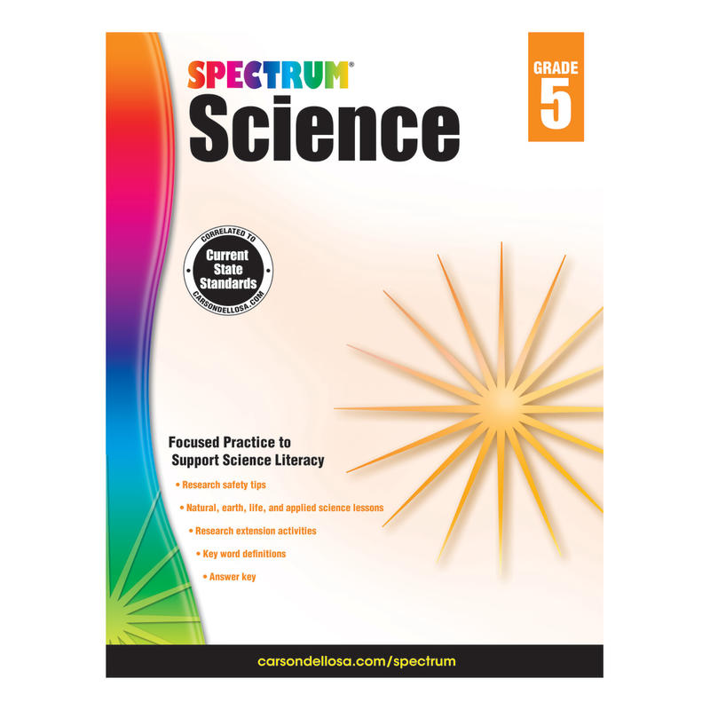 Carson-Dellosa Spectrum Science Workbook, Grade 5 MPN:704618