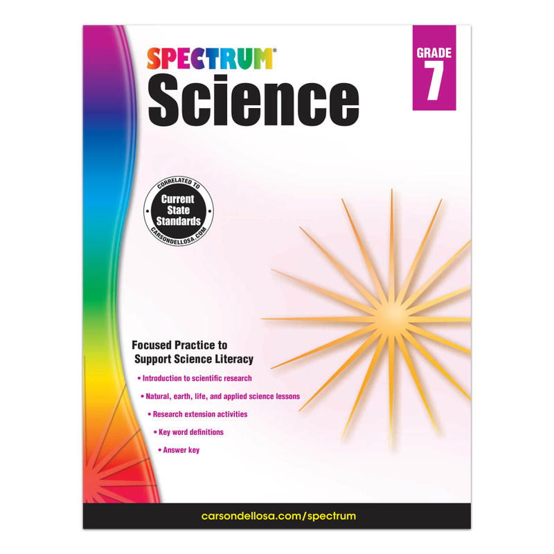 Carson-Dellosa Spectrum Science Workbook, Grade 7 MPN:704620