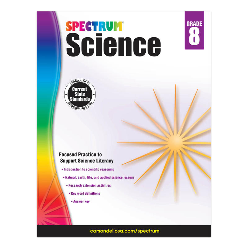Carson-Dellosa Spectrum Science Workbook, Grade 8 MPN:704622