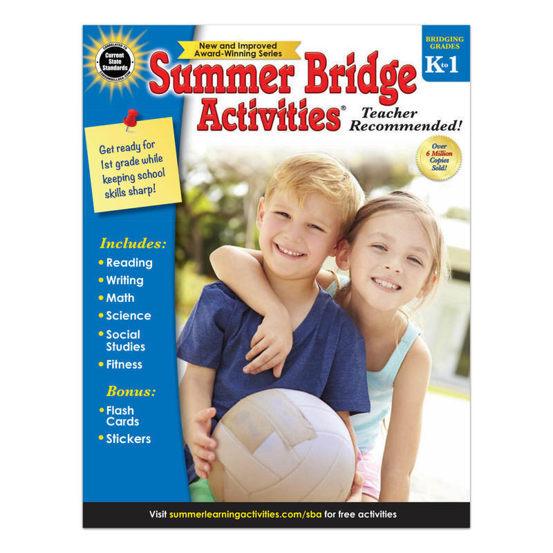 Carson-Dellosa Summer Bridge Activities Workbook, 2nd Edition, Grades K-1 MPN:704696