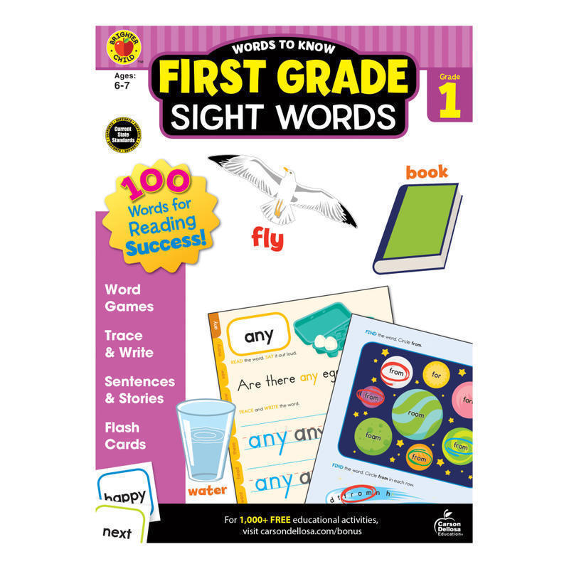 Brighter Child Words To Know Workbook, Sight Words, Grade 1 MPN:705235