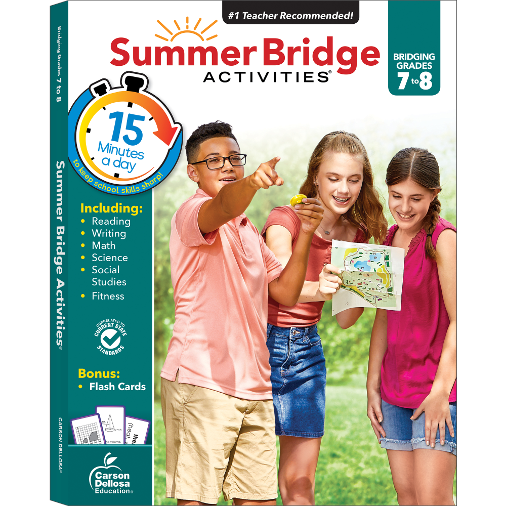 Carson-Dellosa Summer Bridge Activities Workbook, 3rd Edition, Grades 7-8 MPN:CD-704703