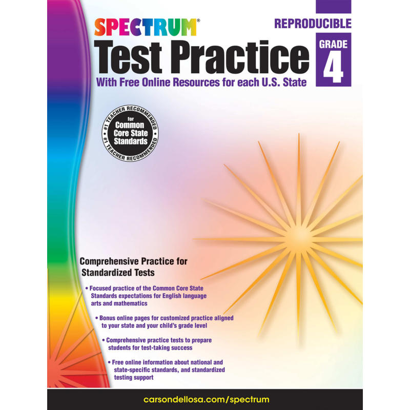 Spectrum Test Practice Workbook, Grade 4 MPN:704250