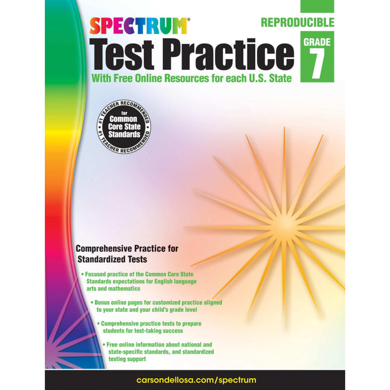 Spectrum Test Practice Workbook, Grade 7 MPN:704253