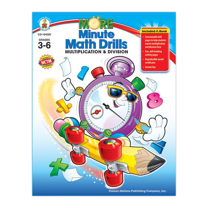 Carson-Dellosa More Minute Math Drills, Multiply/Divide MPN:104265