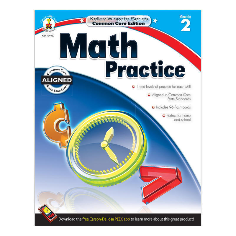 Carson-Dellosa Kelley Wingate Math Practice Workbook, Grade 2 MPN:104627