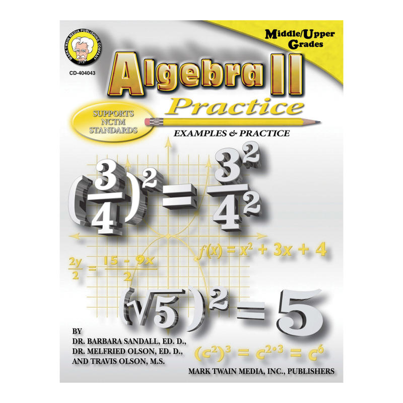 Mark Twain Algebra II Practice Book, Grades 7+ MPN:404043