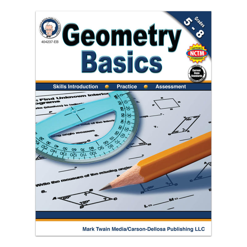 Mark Twain Media Geometry Basics Workbook, Grades 5 - 8 MPN:404237