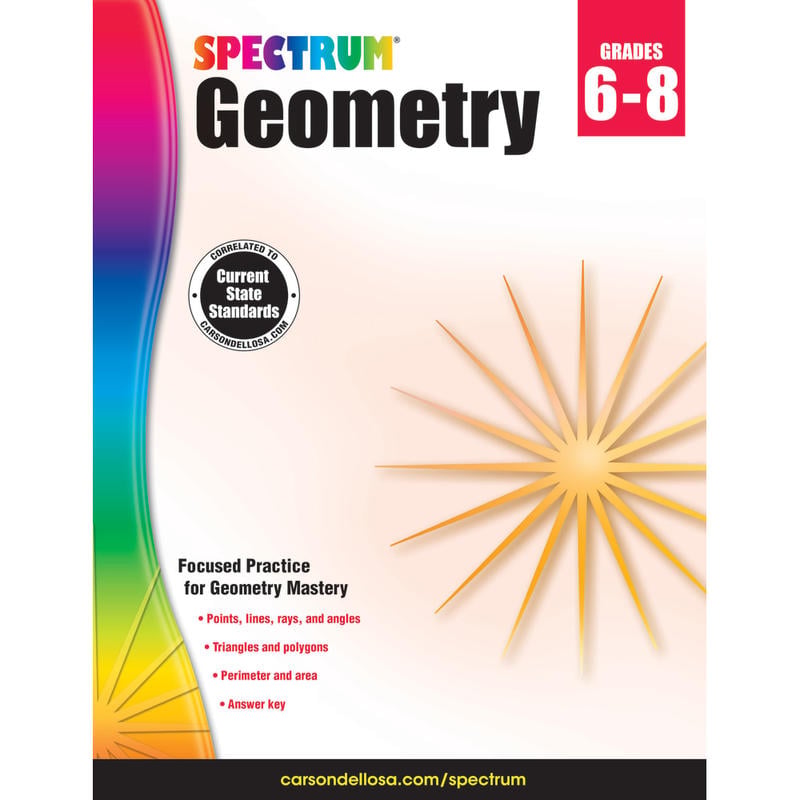 Spectrum Geometry Workbook, Grades 6-8 MPN:704704