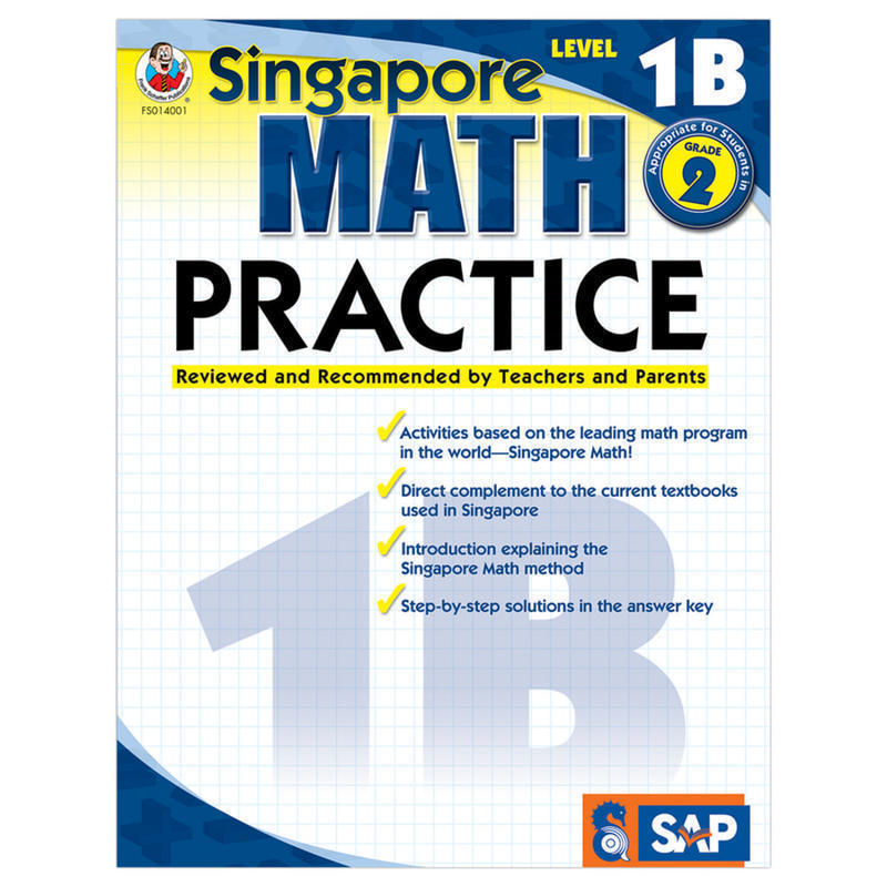 Carson-Dellosa Singapore Math Practice, Level 1B, Grade 2 MPN:0768240018