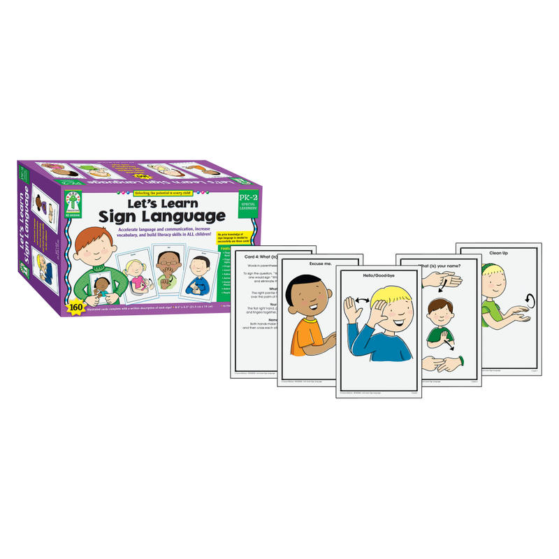 Key Education Lets Learn Sign Language Cards, Grades Pre-K - 2 MPN:845046